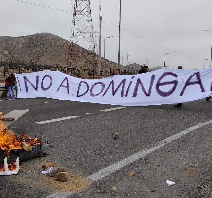 Pescadores y comunidades locales se toman la carretera para protestar en contra del proyecto Dominga